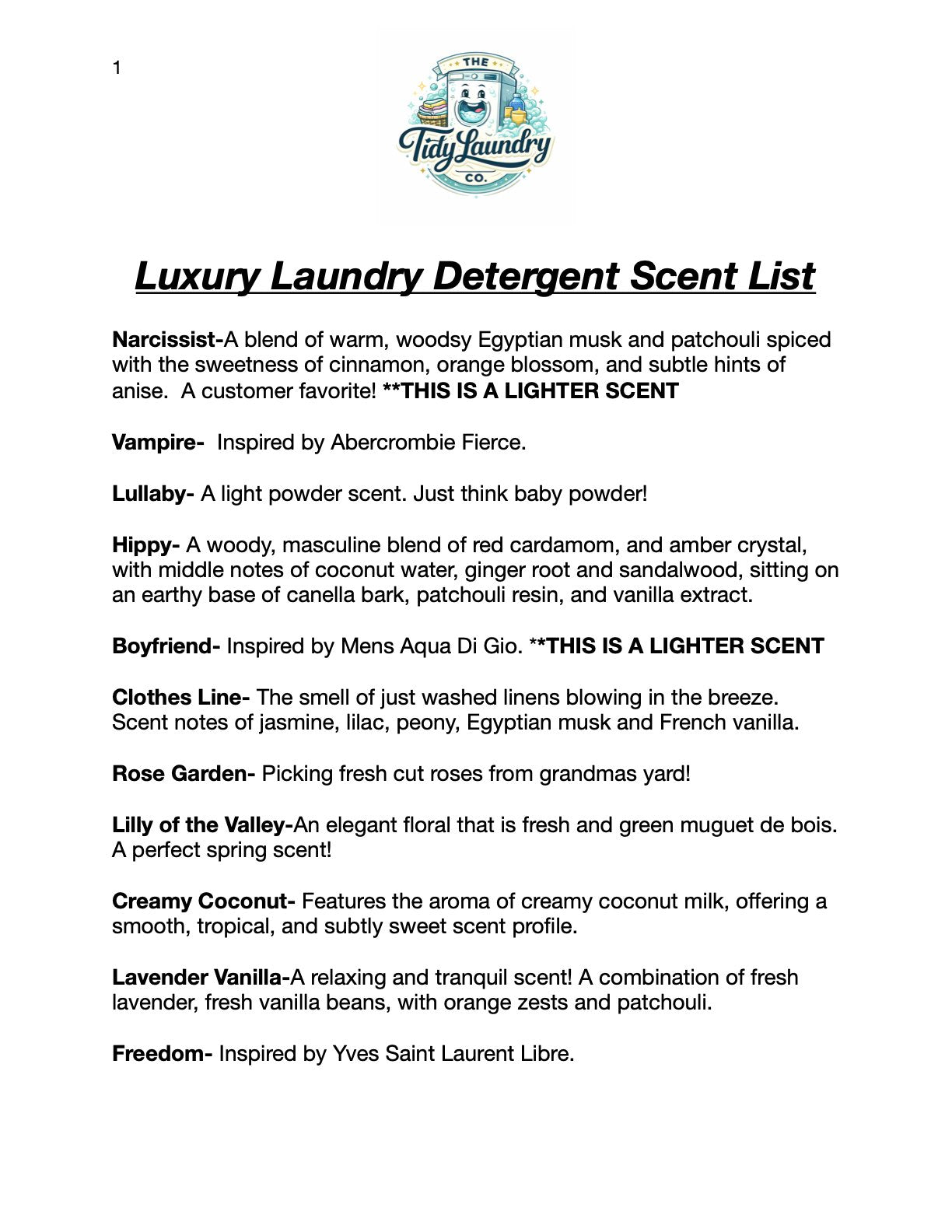 Laundry Sample Packets x8